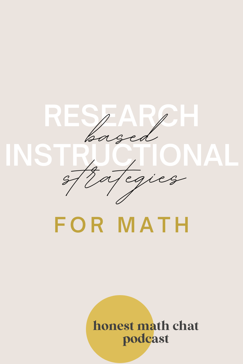 Evidence-based math instruction: What you need to know